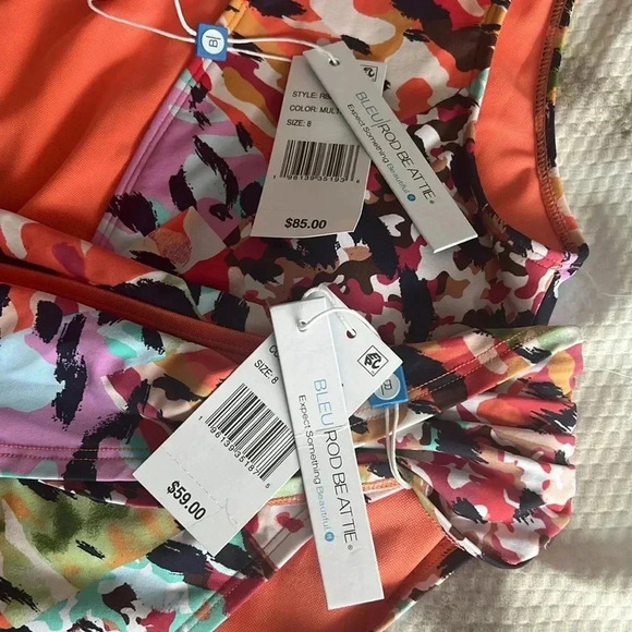 BLEU BY ROD BEATTIE TOP AND SARONG-WAIST HIPSTER BIKINI BOTTOM - Picture 12 of 14